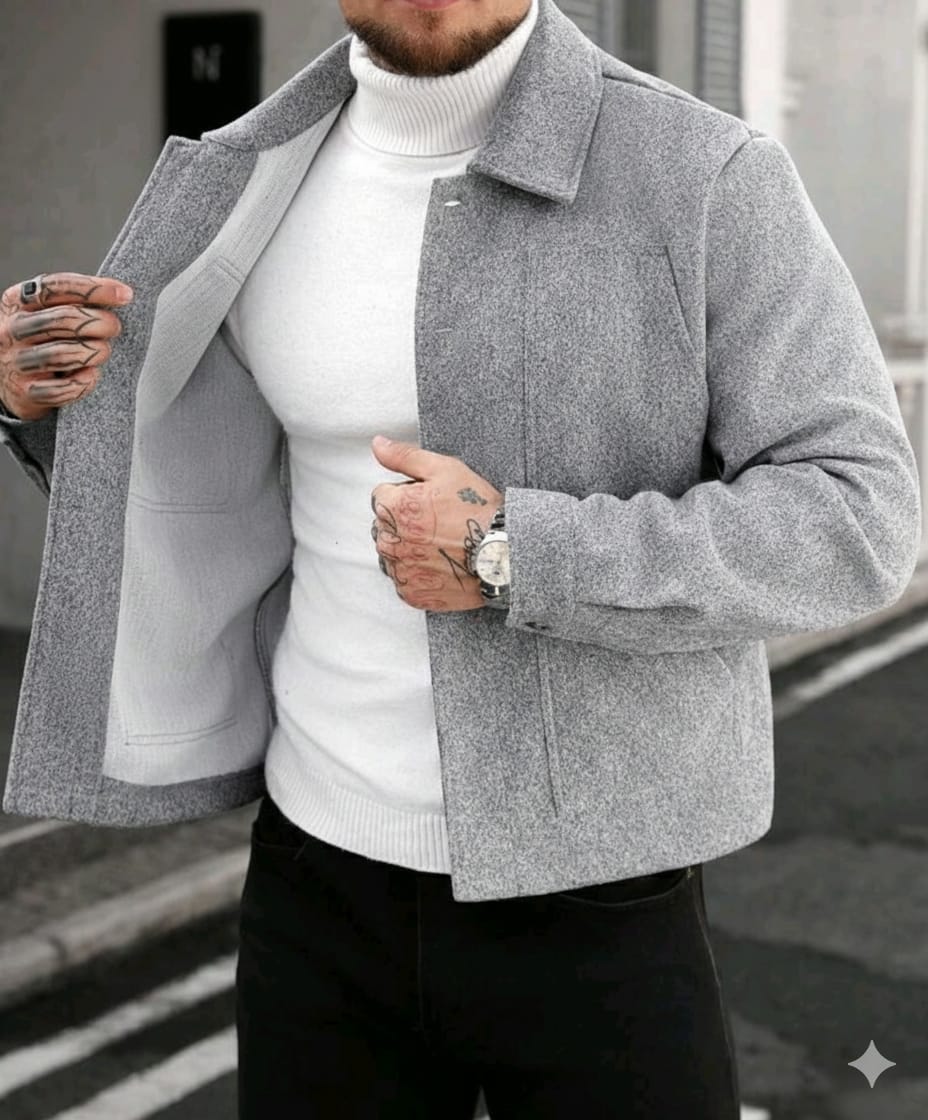 Chaqueta de botones con cuello