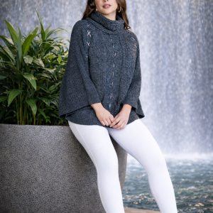 Ruana Elegance Knit Cuello Alto