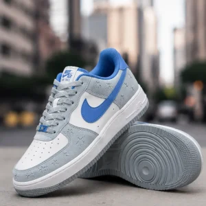 Tenis Nike Air Force 1 Blanco y Azul