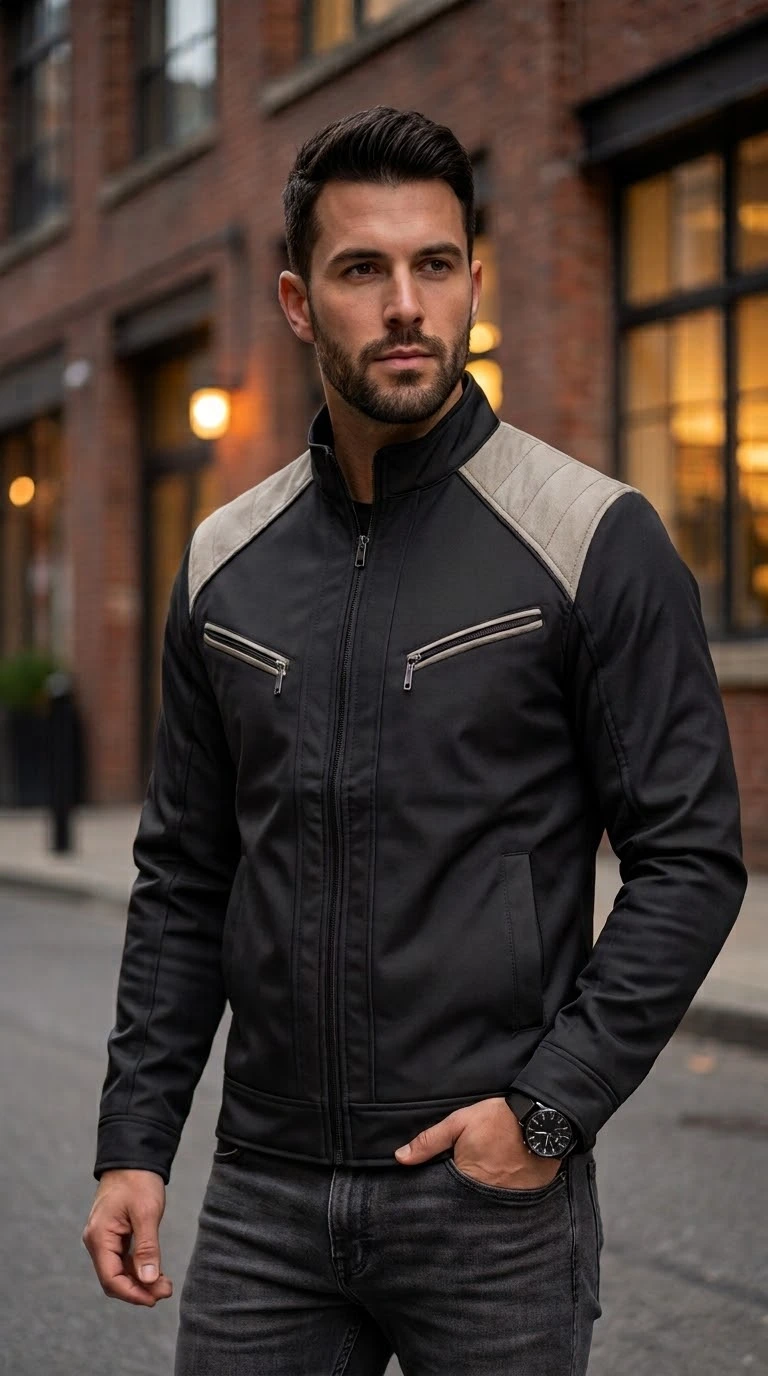Chaqueta Biker Hombre KM Kairos | Estilo Urbano en Ecocuero - Imagen 3