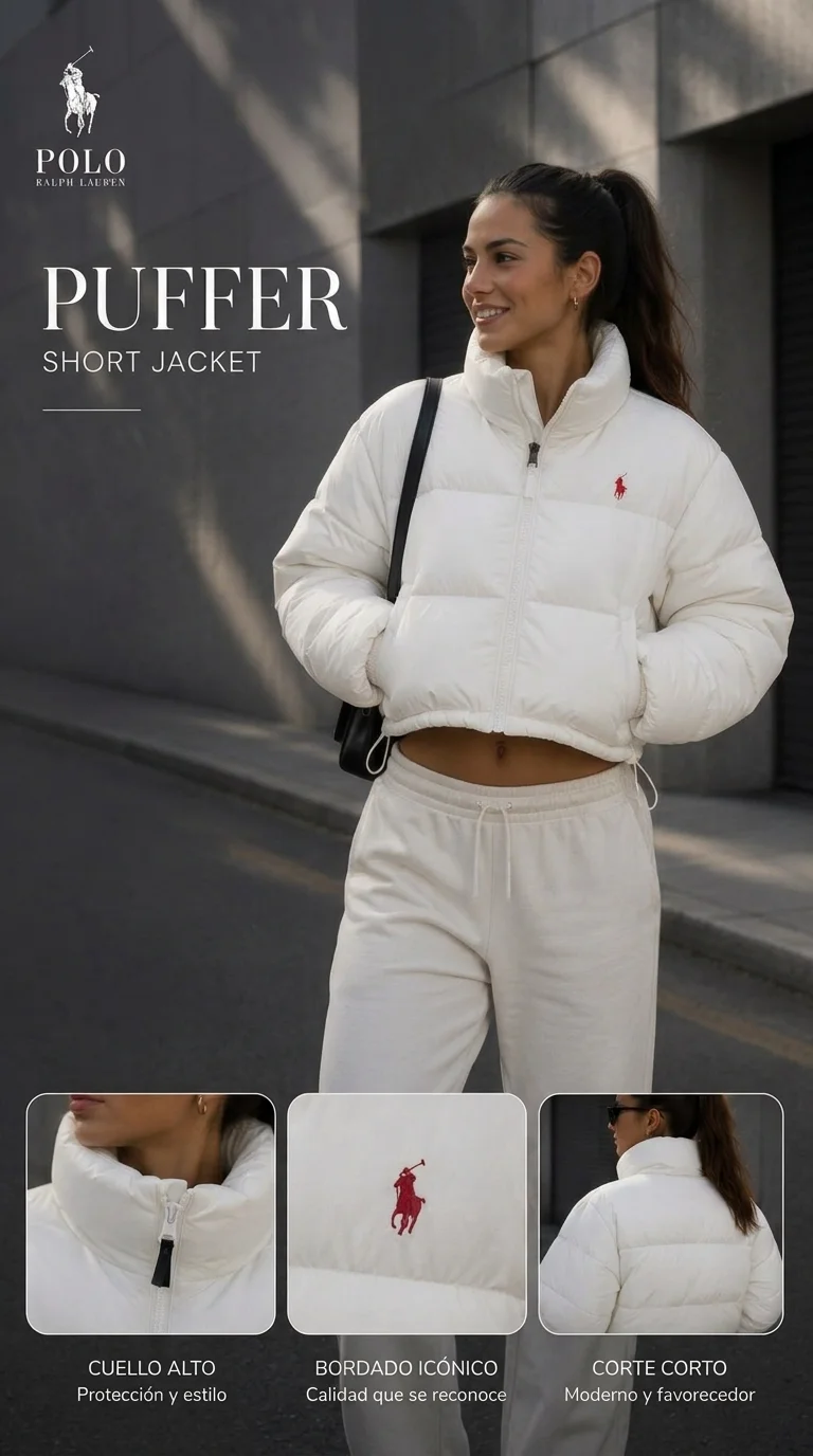 Chaqueta Plumífero Puffer Polo Ralph Lauren Blanco